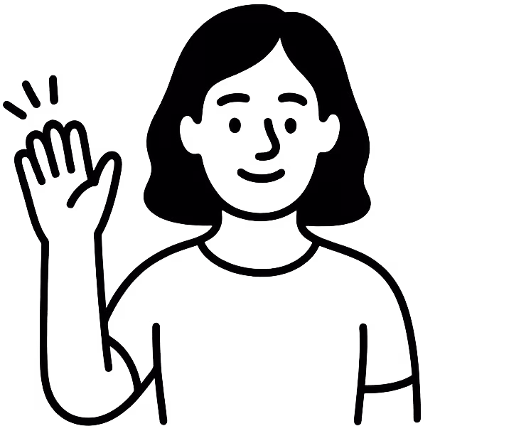 Friendly person waving